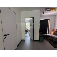 HPL Doors with Royal Black Profile UAE – Luxury Architectural Door Systems